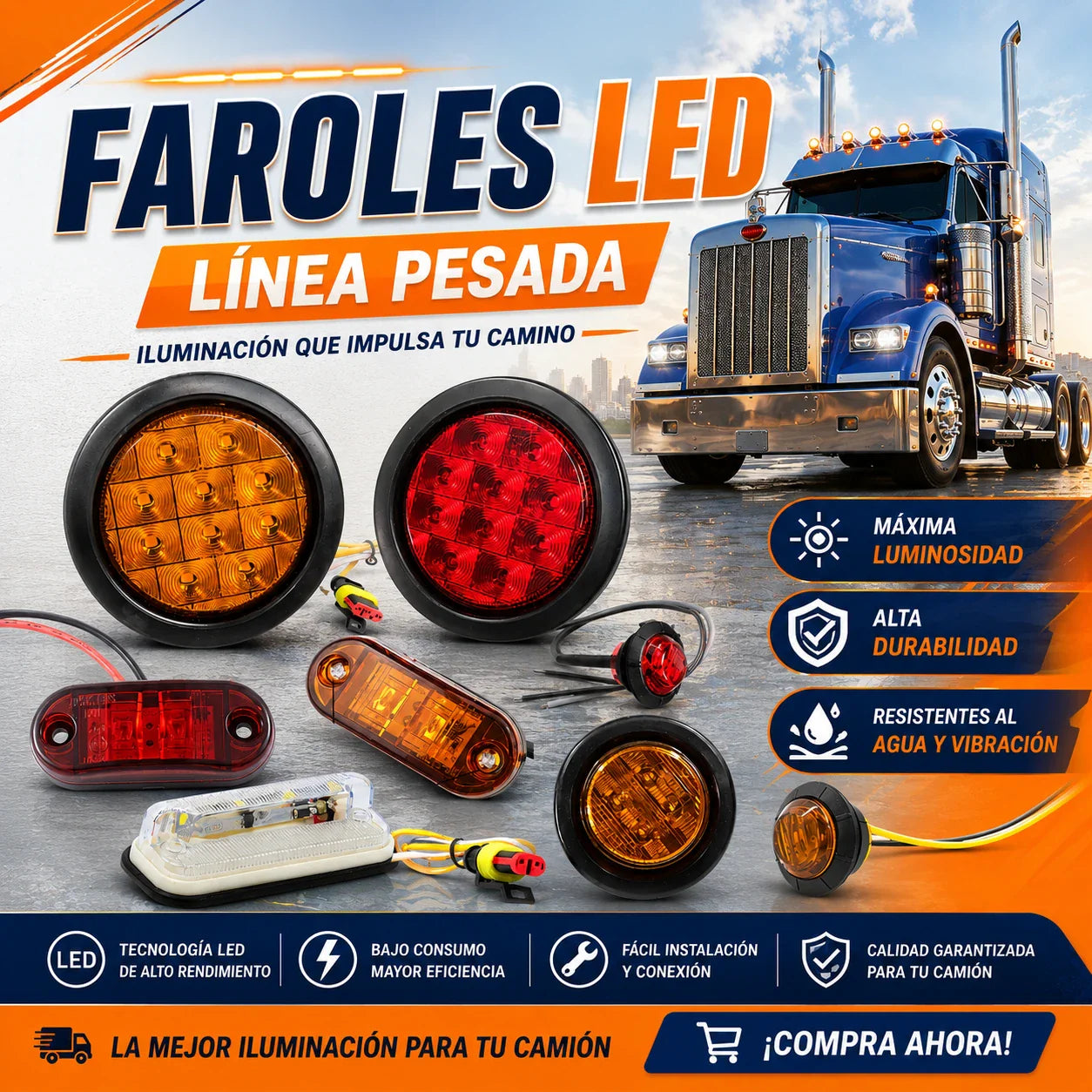 FAROLES PARA CAMIONES Y REMOLQUES