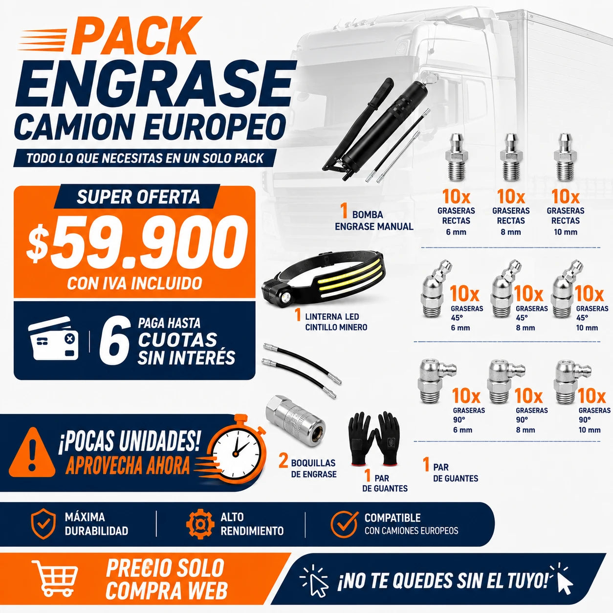 Kit Engrase Camión Europeo - CARGOTEK