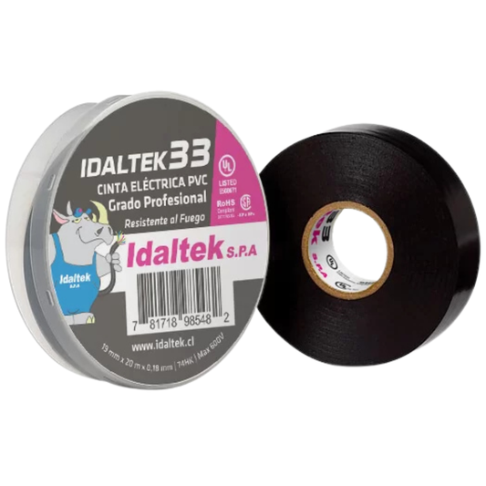 Cinta Aislante Profesional Idaltek Super 33: Protección Garantizada para tus Proyectos