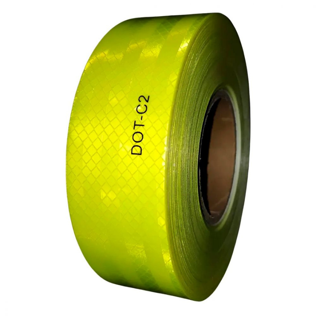 CINTA REFLECTANTE VERDE LIMON 45 MTS DOTC2