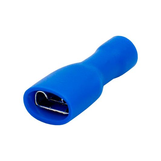 Enchufe Azul Hembra Forrado - Set de 100 Unidades para Conexiones Seguras