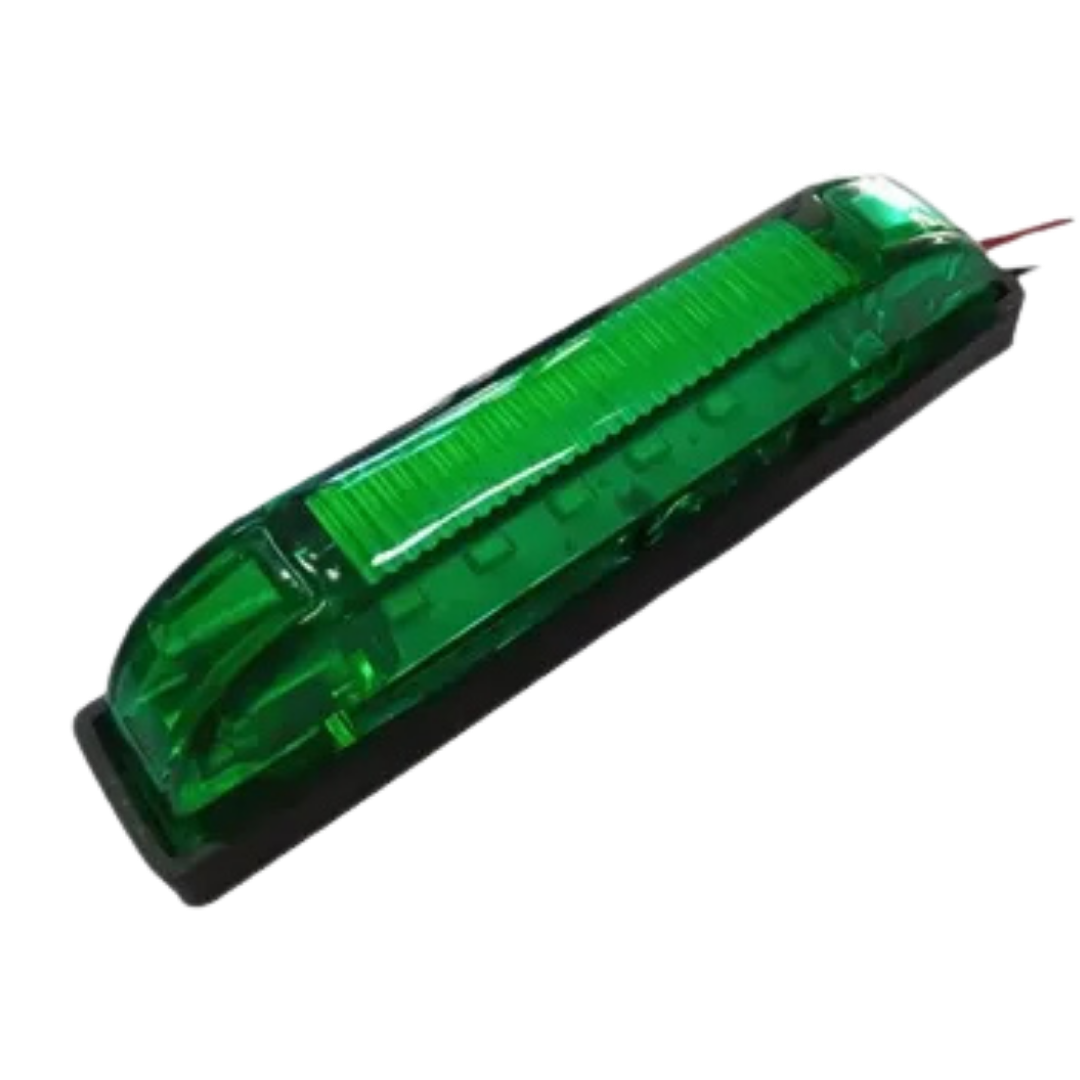 FOCO 6 LED ALARGADO VERDE MULTIVOLTAJE