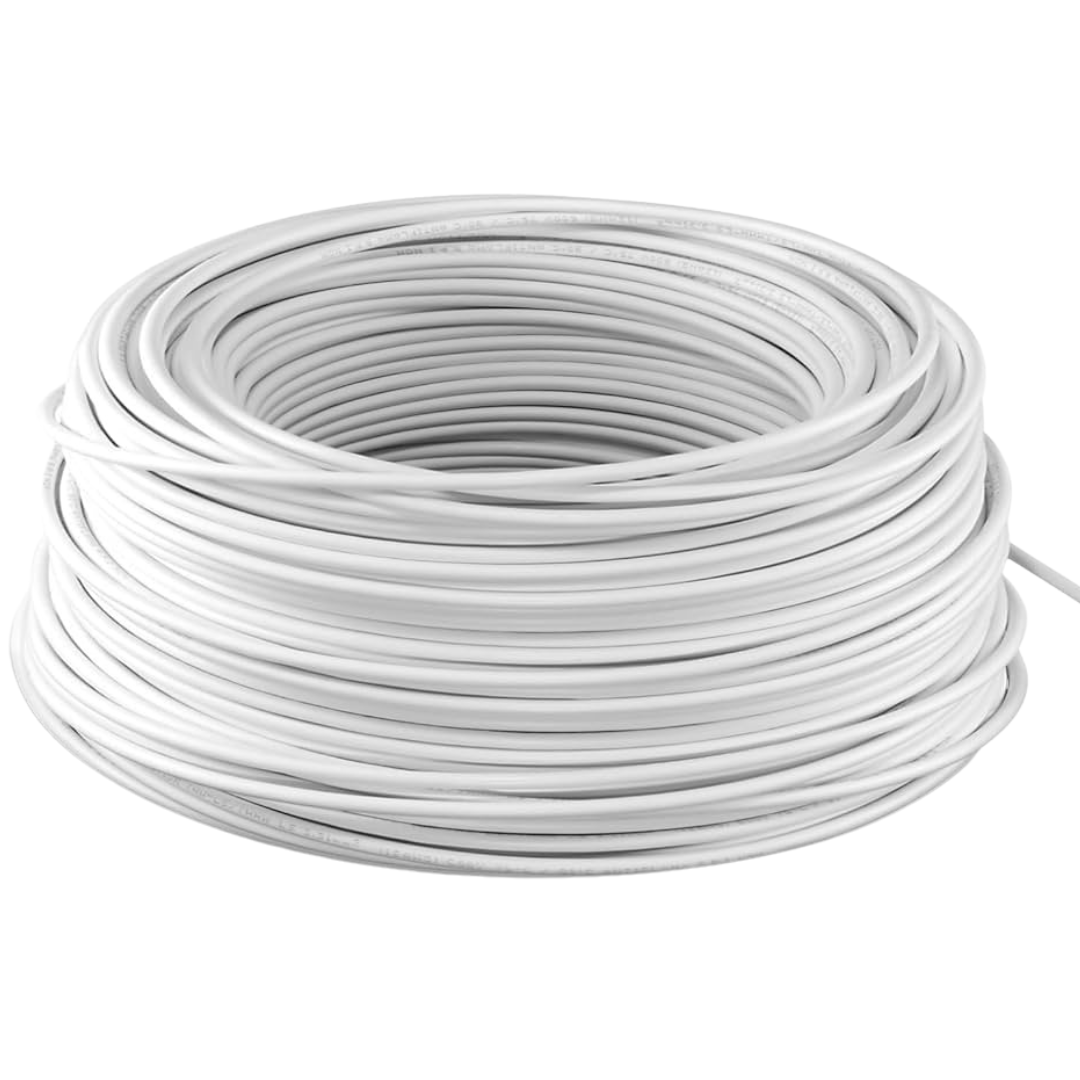 CABLE ELÉCTRICO BLANCO N°14 ROLLO 25 MTS