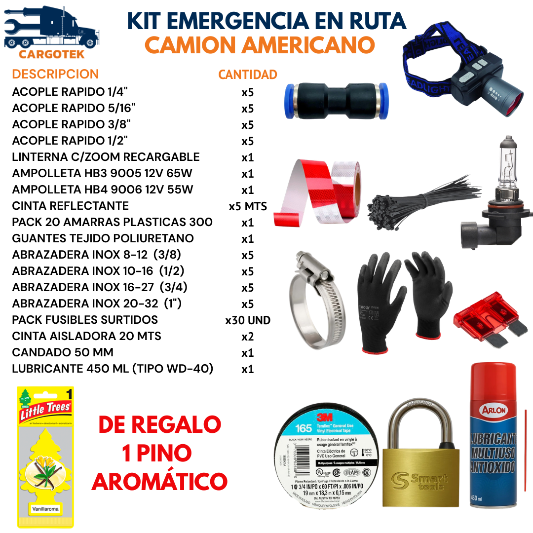 KIT EMERGENCIA EN RUTA CAMIÓN AMERICANO