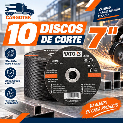 Discos de corte 7 incluidos en kit taller de camiones y remolques