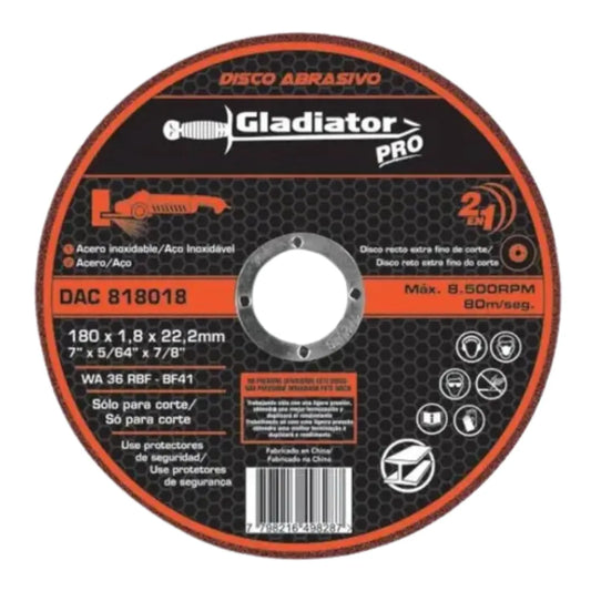 Disco de Corte Metal 7" x 1.8 mm - CARGOTEK