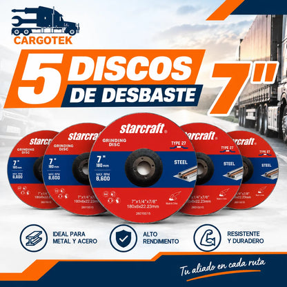 Discos de desbaste 7 incluidos en kit de taller de camiones y remolques