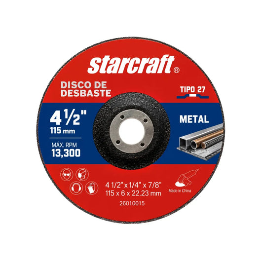 Disco Desbaste 41/2" para Metal 115 mm - CARGOTEK