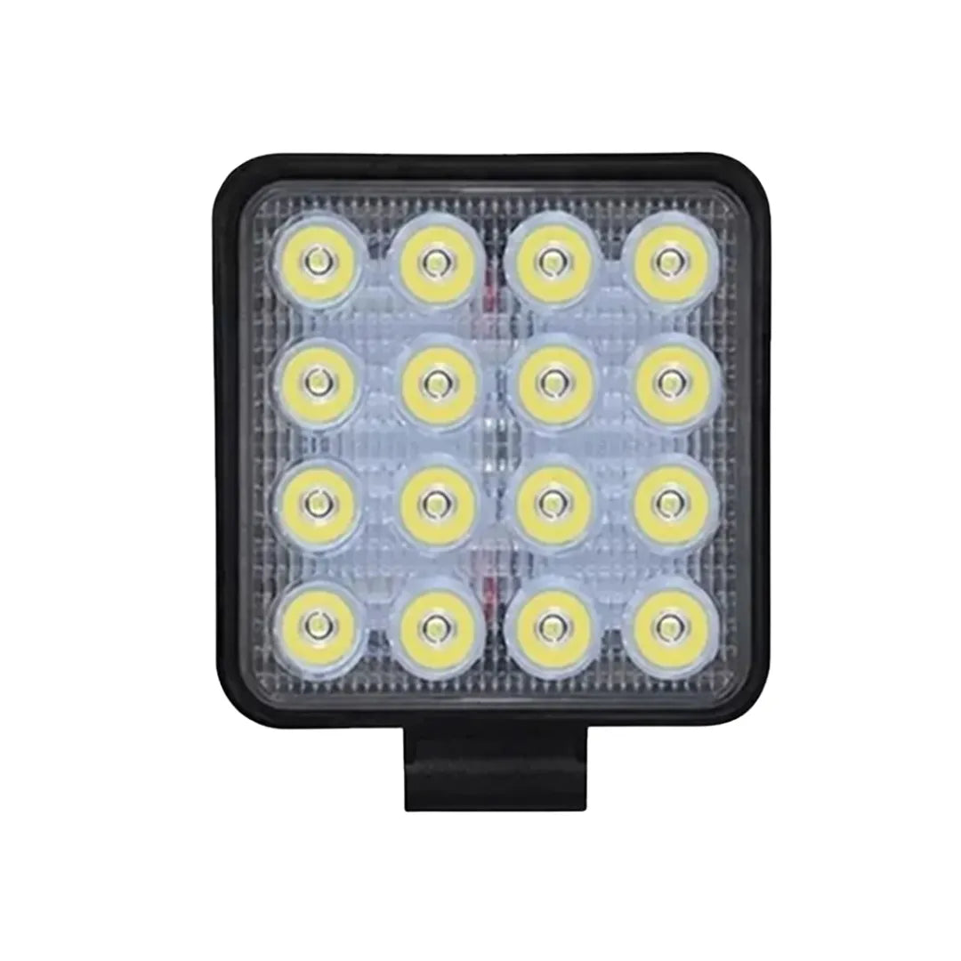 Foco Led Faenero Cuadrado 16 Diodos 12/24V con Anclaje - CARGOTEK