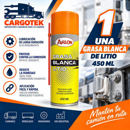 Grasa blanca de litio 450 ml incluida en kit taller de camiones y remolques