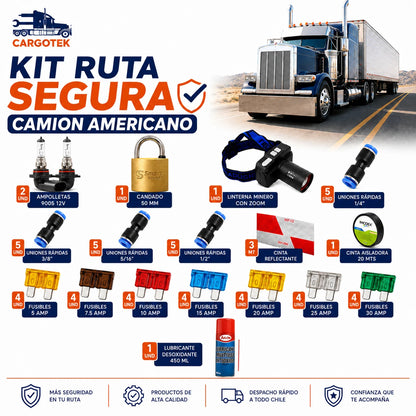 Kit Ruta Segura Camión Americano + Reloj Smartwatch de Regalo