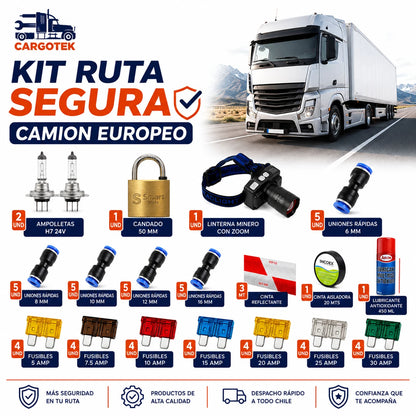 Kit Ruta Segura Camión Europeo + Reloj Smartwatch de Regalo