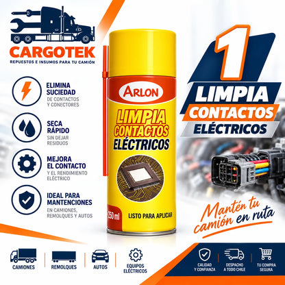 Limpia contactos eléctricos incluido en kit de taller de camiones y remolques