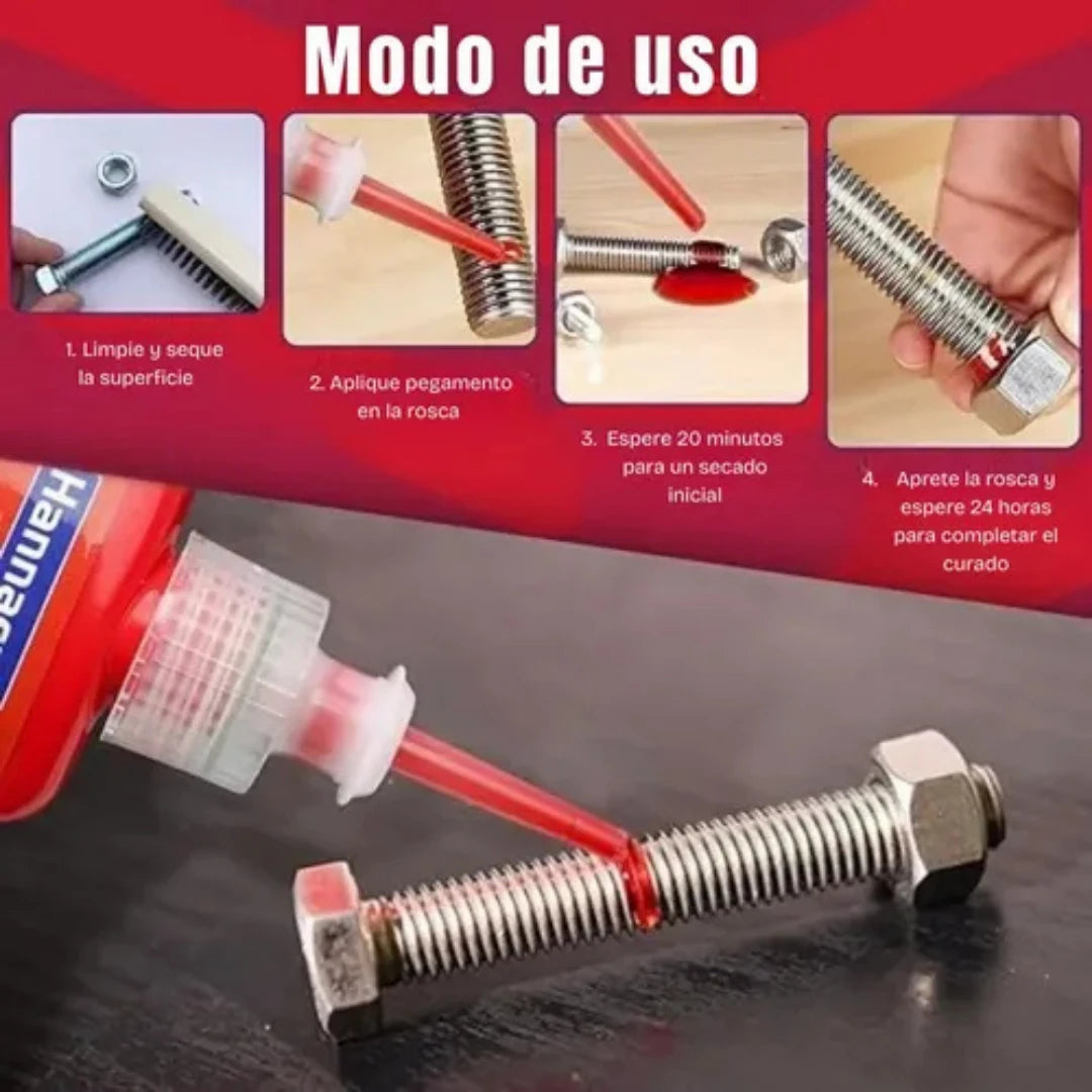 Trabapernos y Tuercas Alto Torque #271 Rojo 50 grs - CARGOTEK